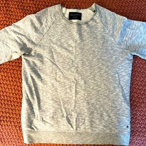 AllSaints short sleeve light grey relaxed fit sweatshirt. Medium